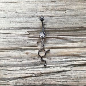 Dopamine Molecule Belly Button Ringβ